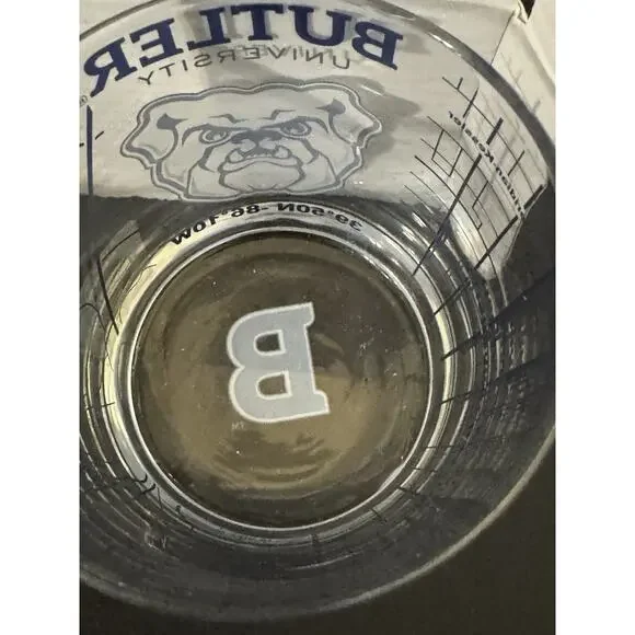 Greenline Glassware Butler University Whiskey Glass Set (2) Low Ball Glasses NIB - Picture 6 of 9